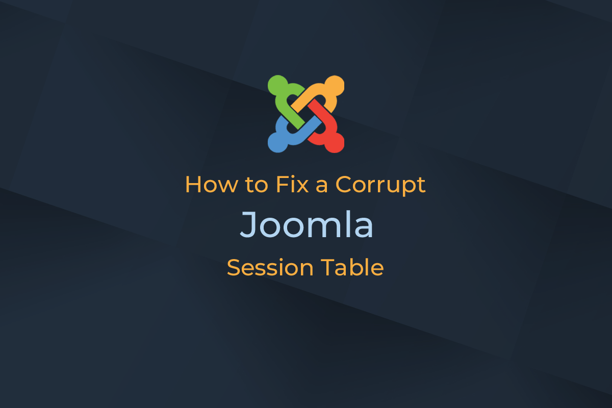 fix corrupt Joomla session table